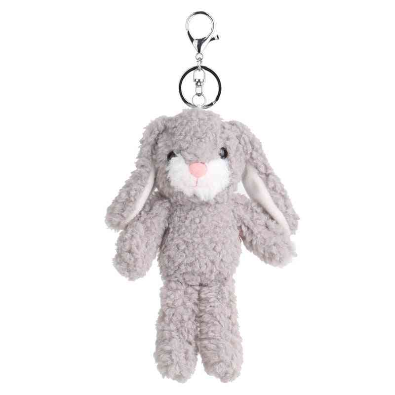 Peluches mignonnes de lapin en peluche de 12cm, cadeaux d'anniversaire créatifs de poupée d'oreiller d'enfants - marron