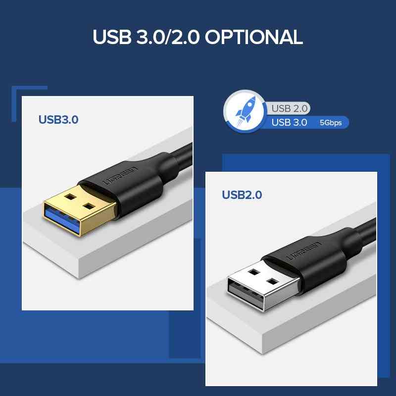 Câble d'extension USB vers USB Type A, Extenseur USB Mâle vers Mâle pour radiateur - Câble USB 3.0 / 0.5m