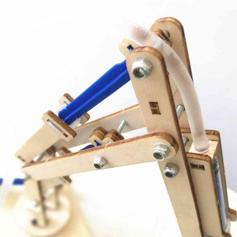 Modelli di bracci meccanici idraulici e giocattolo da costruzione - giocattolo modello di scienza e istruzione per bambini (color legno)