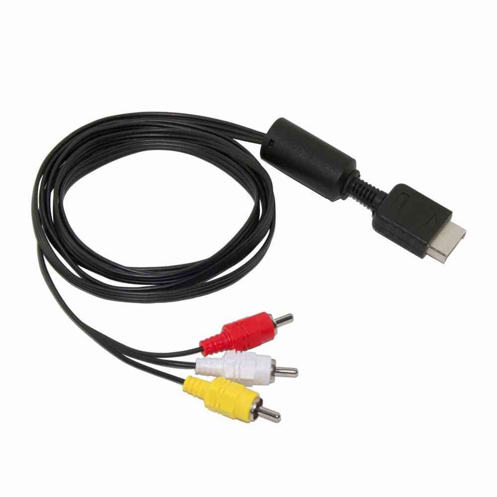 Audio Video Av Cable Cord Rca For Play Station Ps1, Ps2 And Ps3