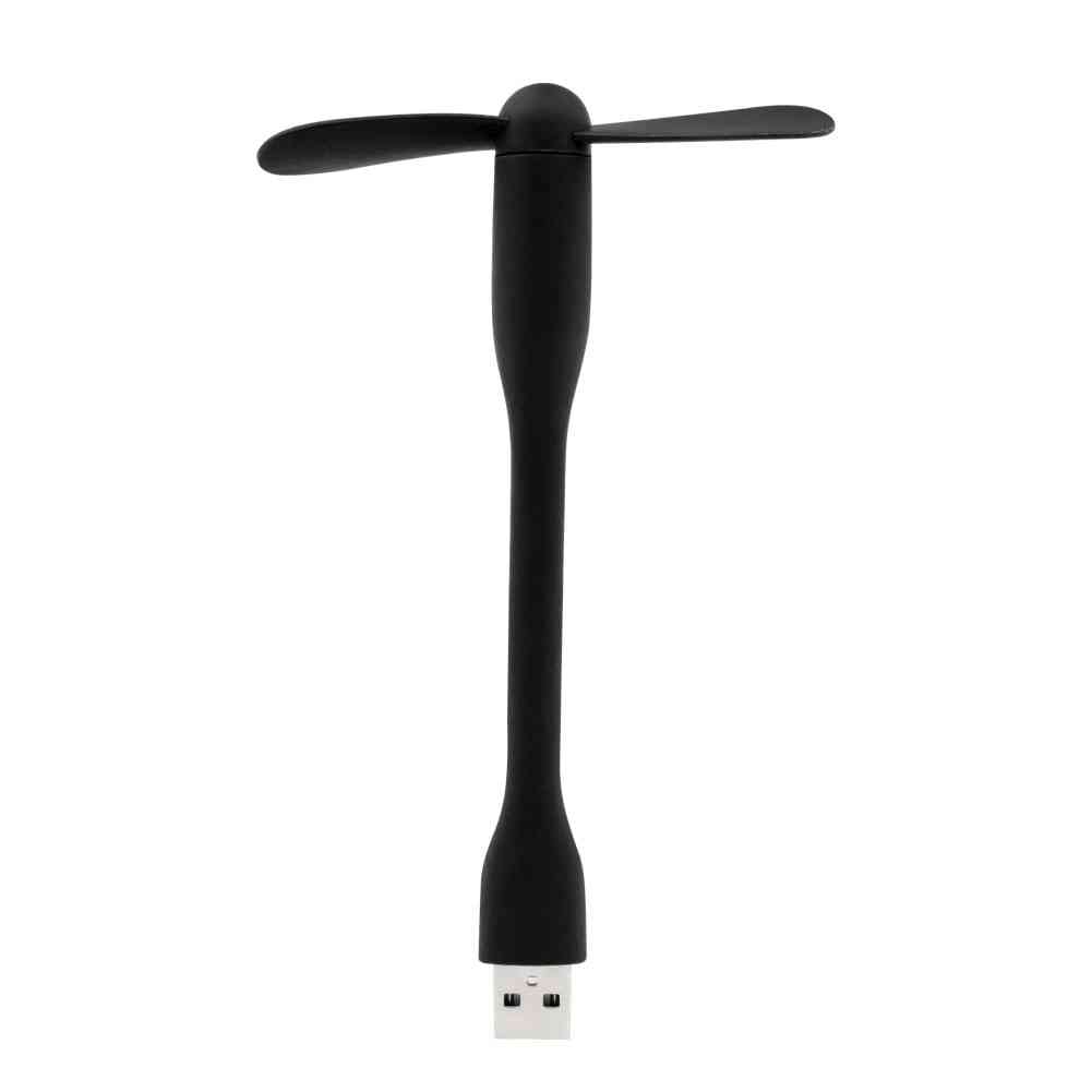 Simpatico mini ventilatore portatile flessibile USB - gadget rimovibili pieghevoli per pc e laptop - nero