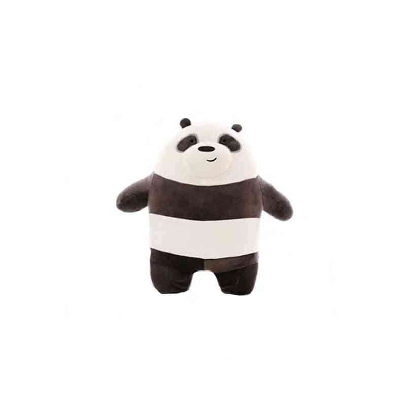 25cm Anime Cartoon Three Bare Bears bardzo miękka pluszowa lalka-śliczna stojąca panda, miś polarny pluszowe zabawki pluszowe prezenty dekoracyjne-30cm brązowy