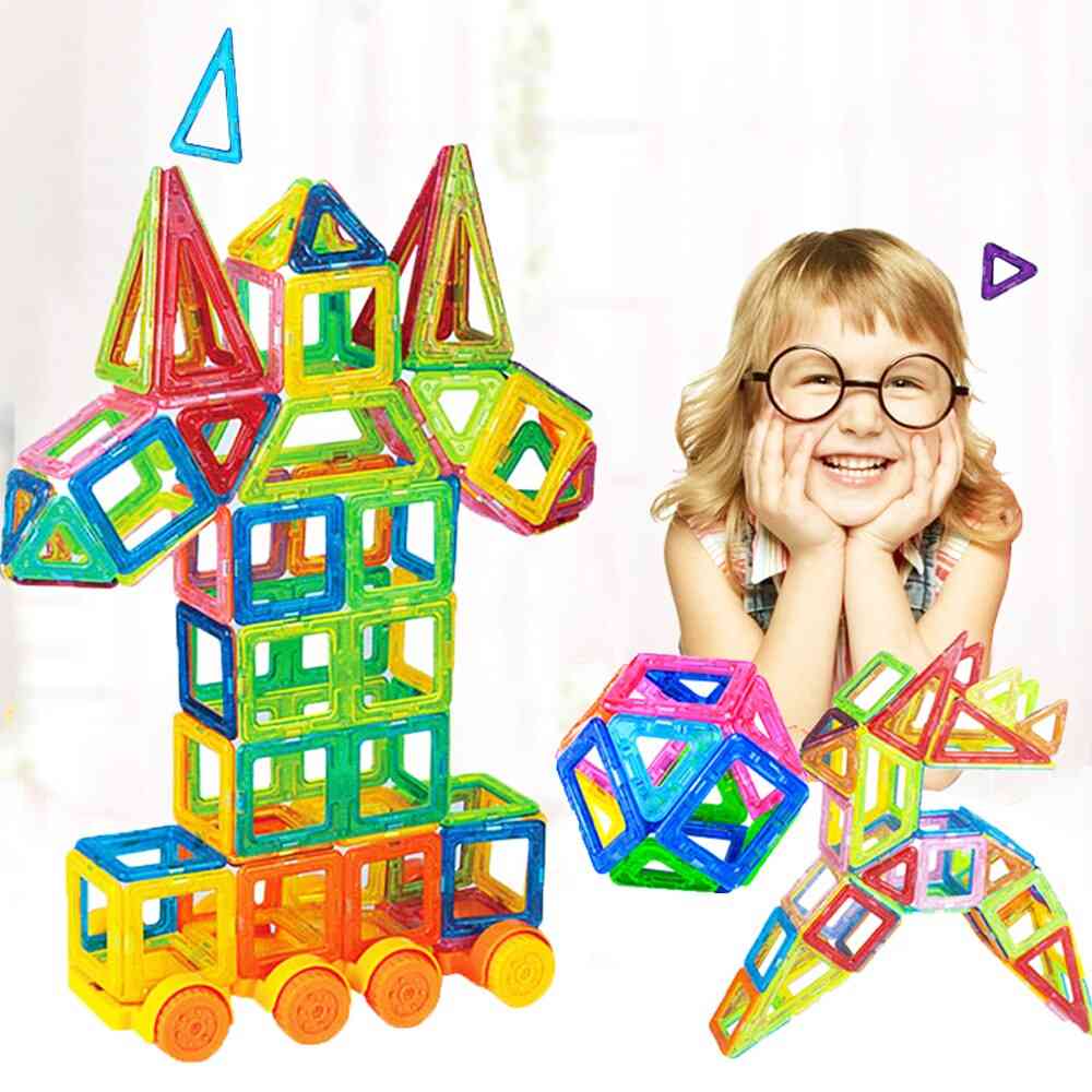 110pcs modelo de bloques de construcción magnéticos y juguetes de construcción de edificios para niños - 110pcs con bolsa
