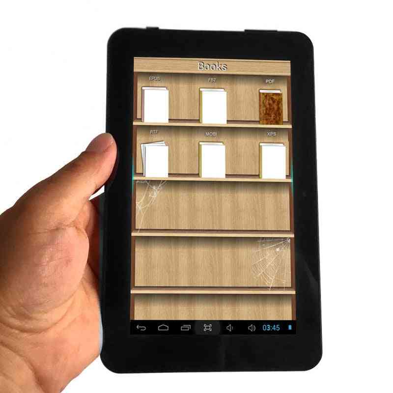 7-tommer LCD-skærm e-bog-læser smart HD øjenbeskyttet skærm, wifi digitale afspillere med global flersproget support - intet udvidelseskort