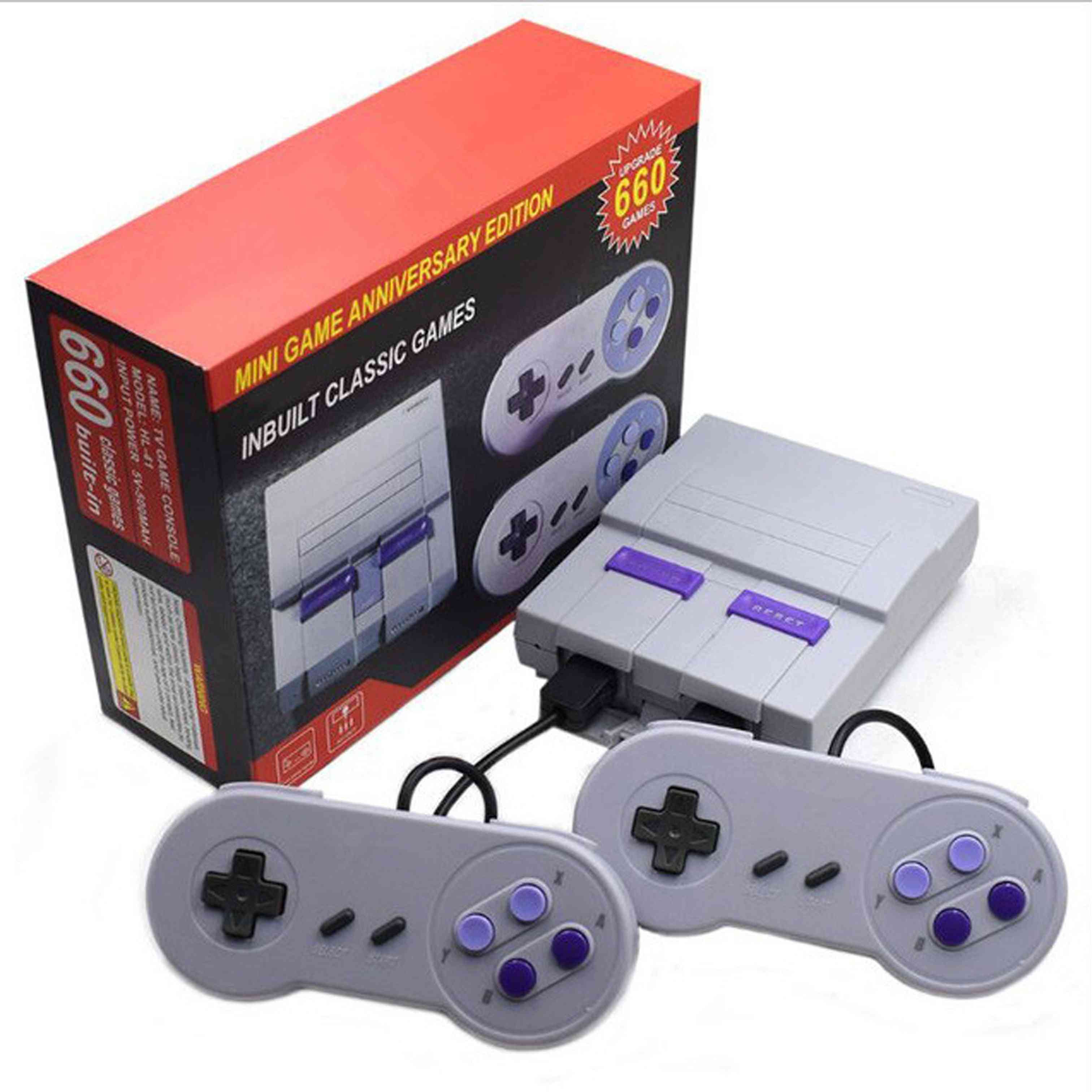 Super Classic, 8 Bit Retro, Mini Video Game And Consoles With Buit-in 660 Games With 2 Controllers