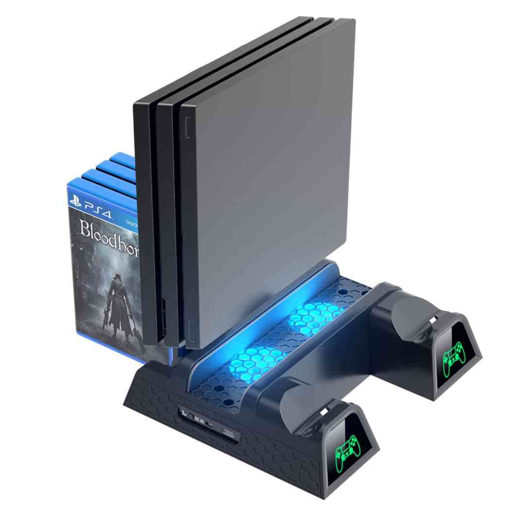 Ps4 Pro Dual Controller Charger - Console Vertical Cooling Stand