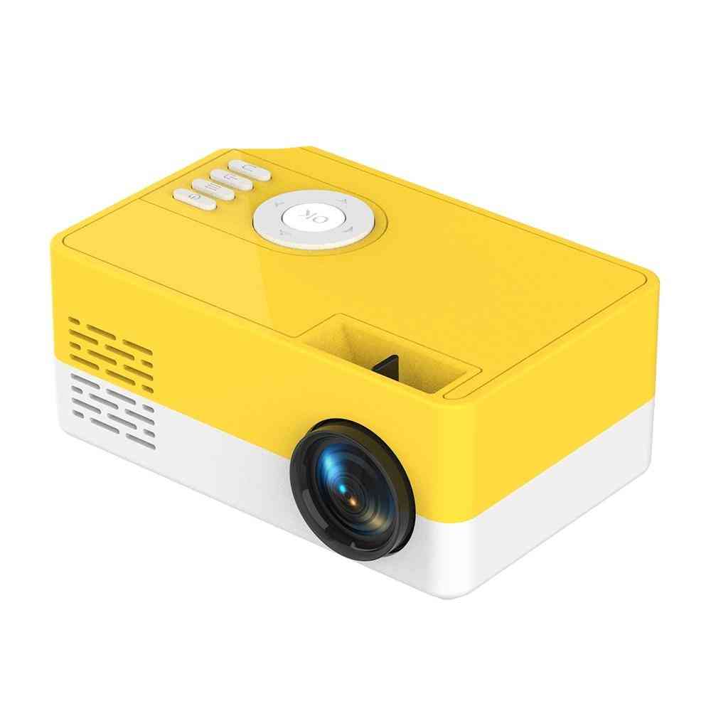 Mini bærbar projektorstøtte 1080p videodisplay, hjemmemediaspiller lomme video beamer gave til venner barn - blå au plug
