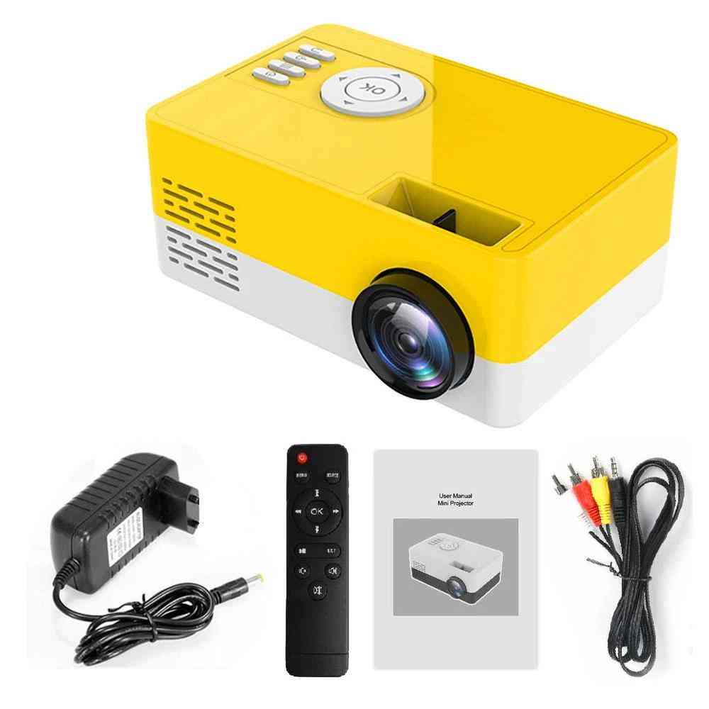 Mini Portable Projector - Support 1080p Video Display And Media Player