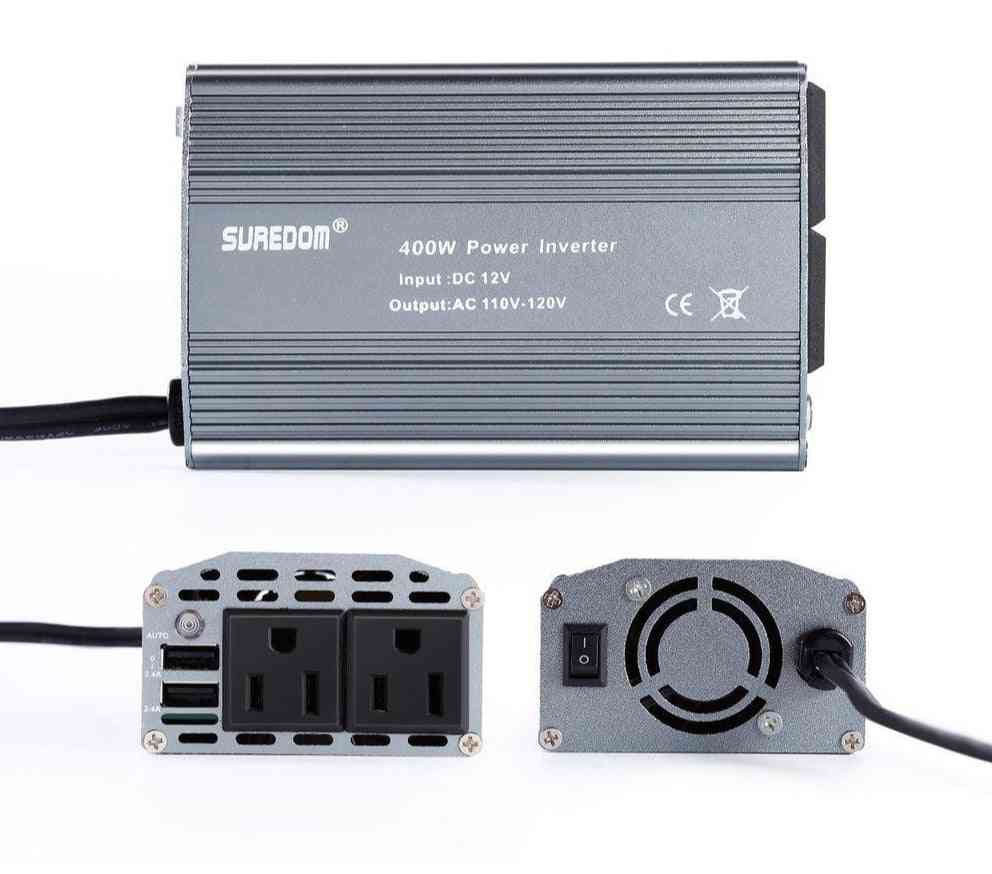 400w, Car Power Inverter With 2 Outlets & 2 Usb Charging Ports