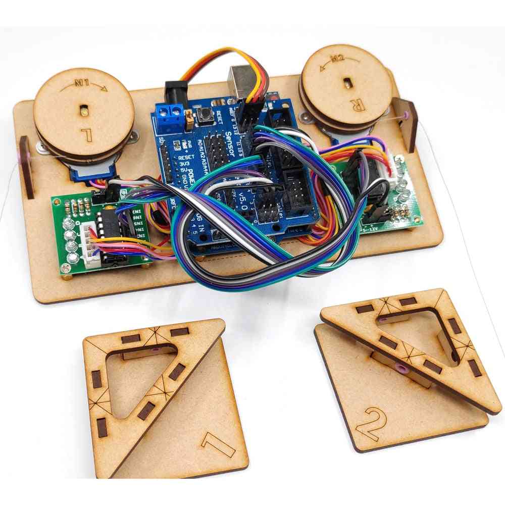 Robot za risanje sten s kabelskim ploterjem - projektni komplet izdelovalca arduino
