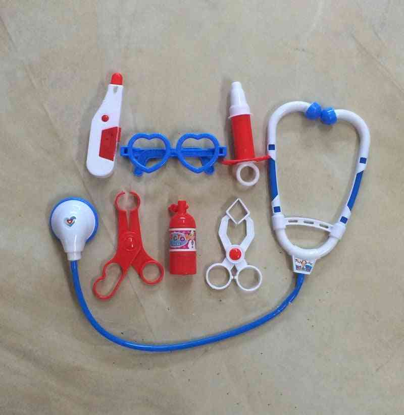 Kit foregive simulation hospital foregive lege læge lege sæt legetøj til børn - blå tilfældig farve