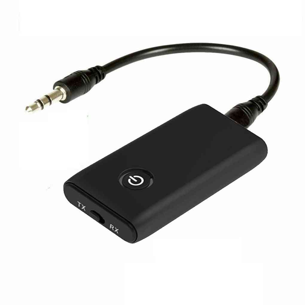 Bluetooth 5.0 zenderontvanger, tv pc autoluidspreker, 3,5 mm aux - home stereo-apparaat (zwarte bluetooth v5.0) -