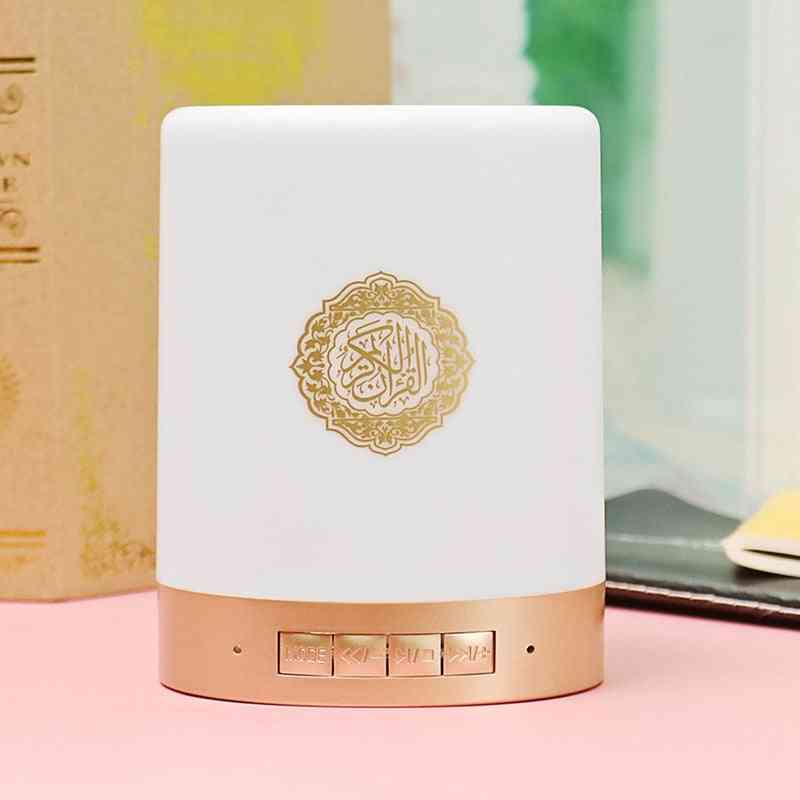 Hot-Wireless-Bluetooth-Koran-Lautsprecher mit buntem LED-Licht - Koran-Rezitator-Muslim-Lautsprecher mit Fernbedienung (weiß, anderer Lautsprecher) -