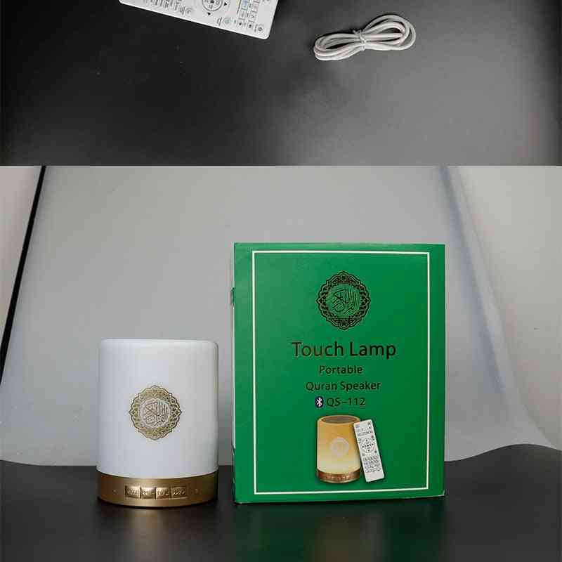 Buntes USB FM Radio, einstellbare kleine LED-Lampe Bluetooth-Lautsprecher mit Touch-Fernbedienung -