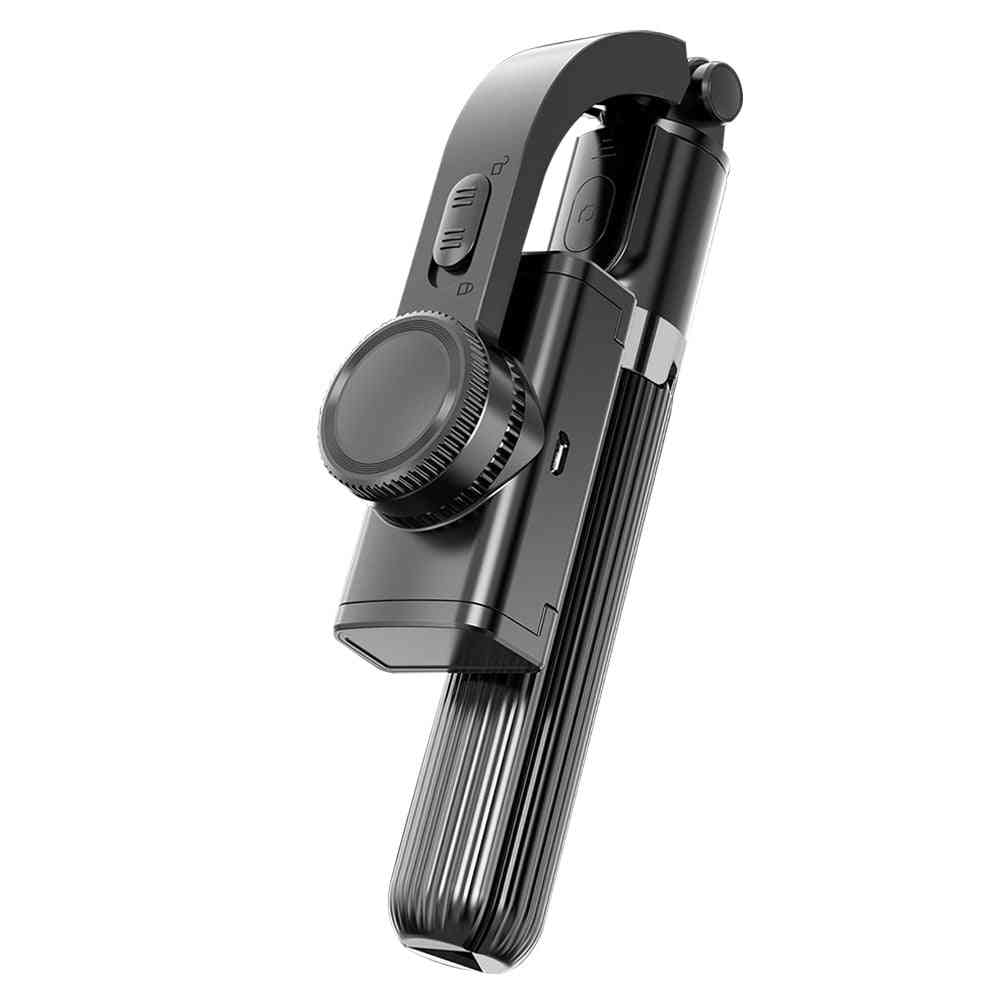 Ręczny stabilizator gimbala Anti-shake selfie stick, statyw z pilotem bluetooth, uchwyt na smartfon 360 stopni dla ios android - czarny