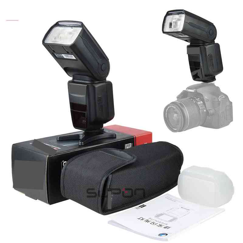 Tr-988-salama-ammattilais-Speedlite, TTL-kameran salama nopealla synkronoinnilla Canon- ja Nikon Digital-SLR -kameralle