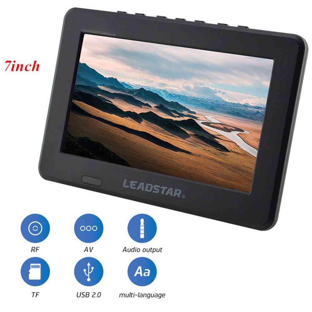 7 Inch Portable, Digital Analog Television-support Usb And Tf Card