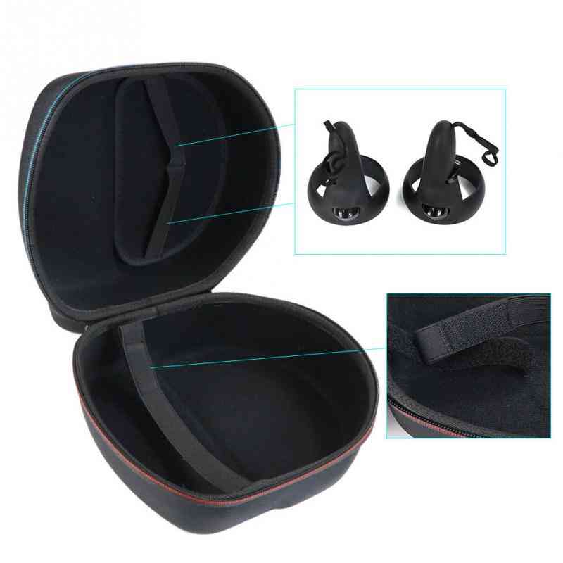 Dustpfoof bärväska, förvaringslåda, hårt skal modeöverdrag för oculus quest - svart