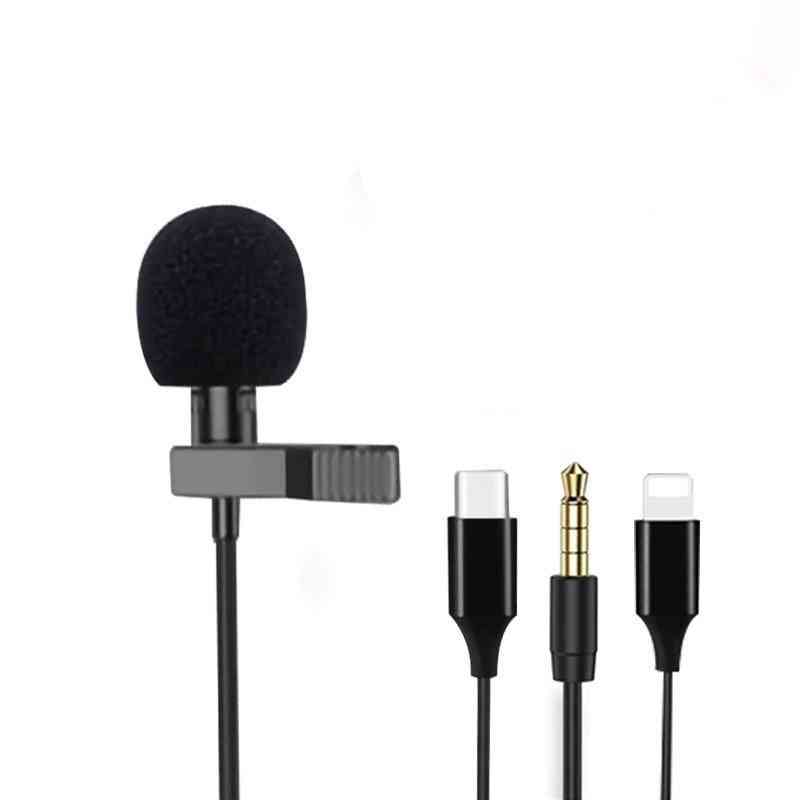 Omnidirectional Microphone Condenser Clip-on Lapel