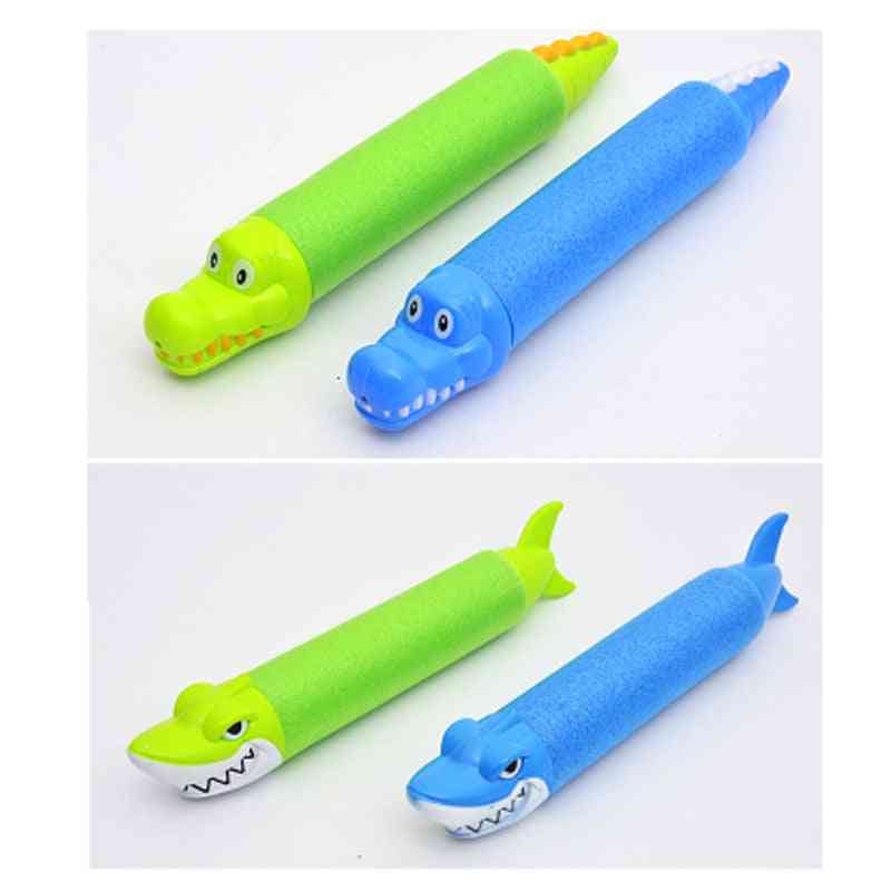 Tiburón cocodrilo pistola de agua juguete - espuma eva super remojo juegos de piscina al aire libre para adultos niños diversión para niños - 42.5x5cm