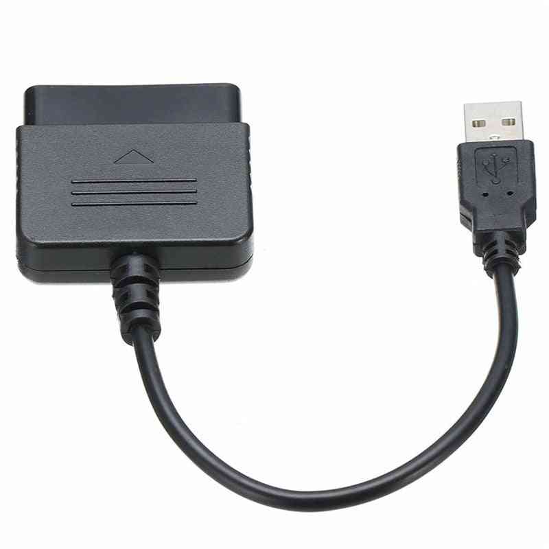 Sony ps1 / ps2 playstation - dualshock 2, adattatore per controller giochi usb per pc - cavo convertitore senza driver (nero) -