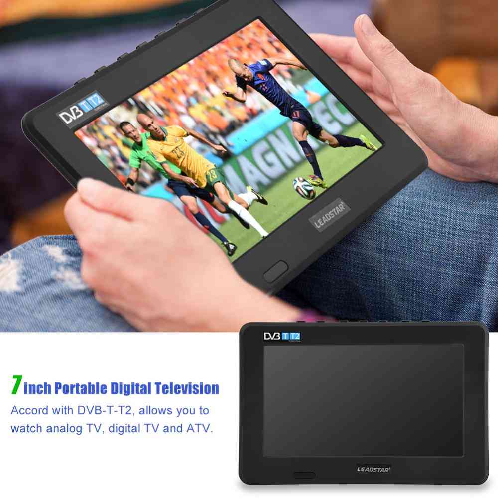 Televizor analogic digital portabil de 7 inch, hd pentru acasă / mașină