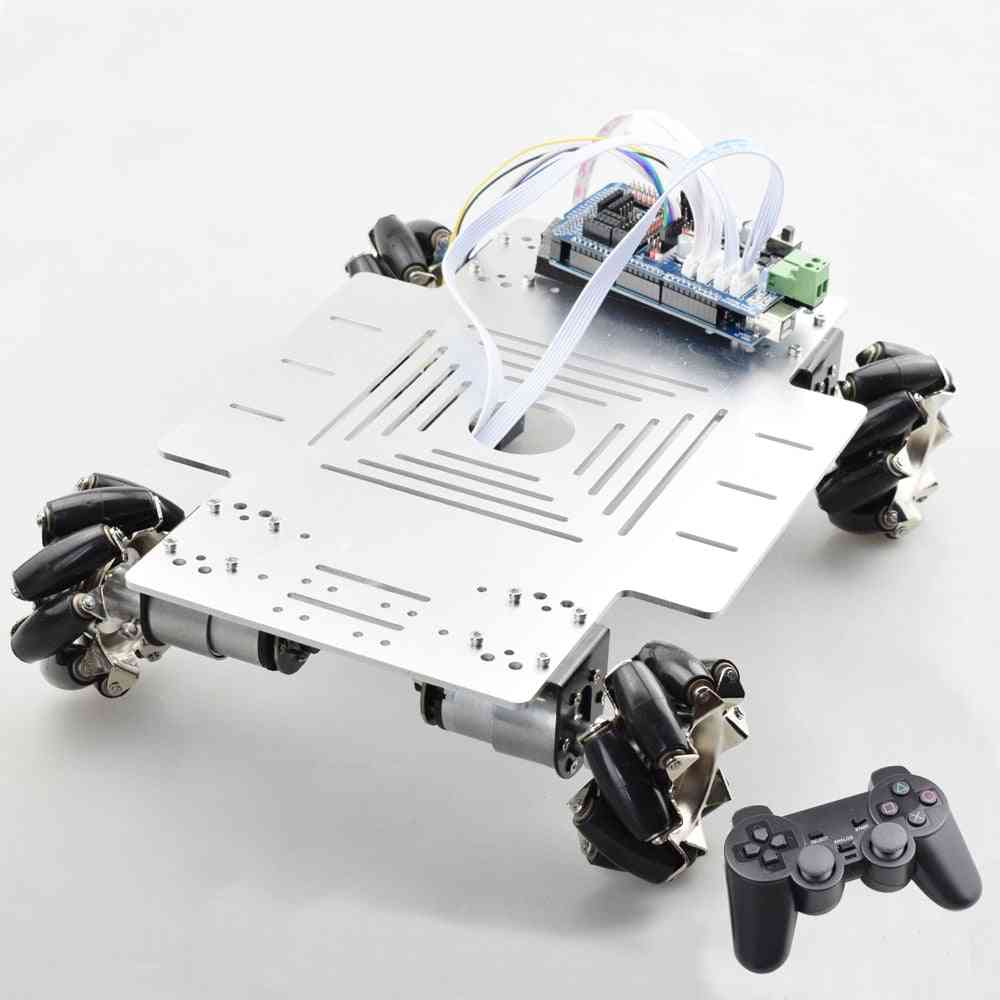 20 kg stor belastning smart rc mecanum hjul robot bil chassis kit omni platform med ps2 mega2560 controller til arduino projekt (1 sæt RC robot) -