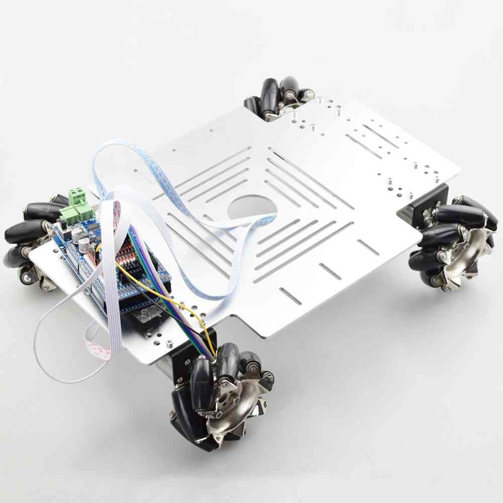 20kg Big Load Smart RC Mecanum Wheel Robot Zestaw podwozia samochodu Omni Platform z kontrolerem PS2 Mega2560 dla projektu Arduino (1 zestaw RC Robot) -