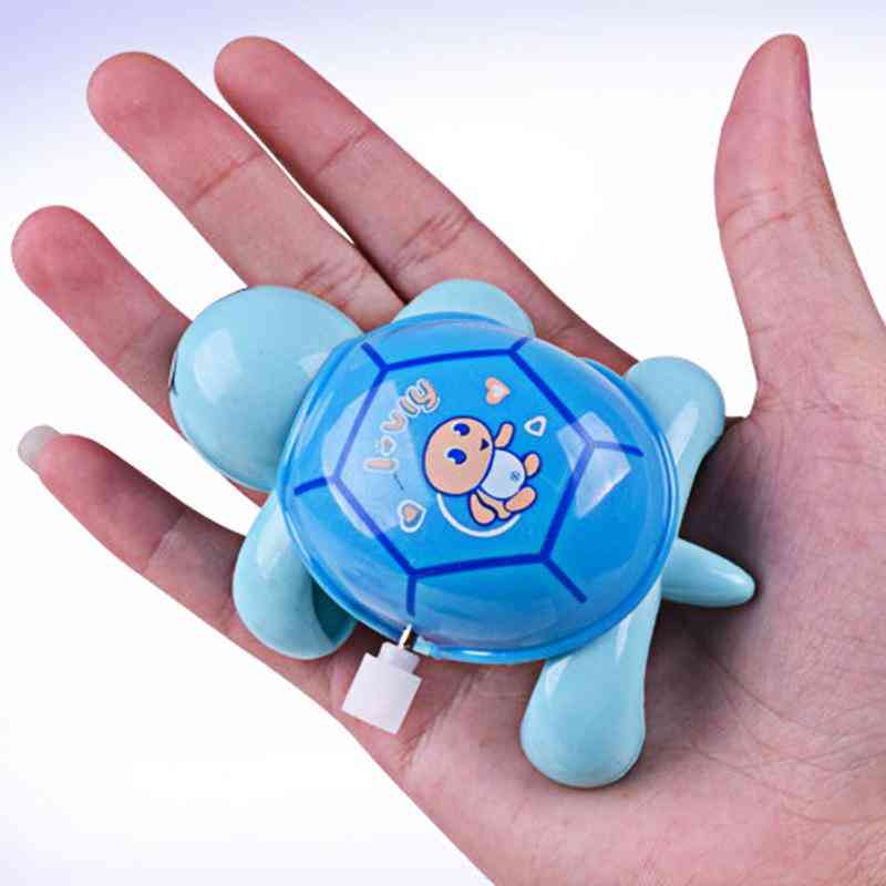 1pc Baby Mini Clockwork Tortoise, Plastic Turtle Wind Up Toy, Kids Animal Shape Wind Up Toy Clockwork Tortoise