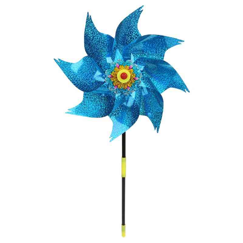 1pc Wind Spinner Windmill, Kids, Garden Decoration Rotation Glitter Sequin Windmills Glow Colorful Toy