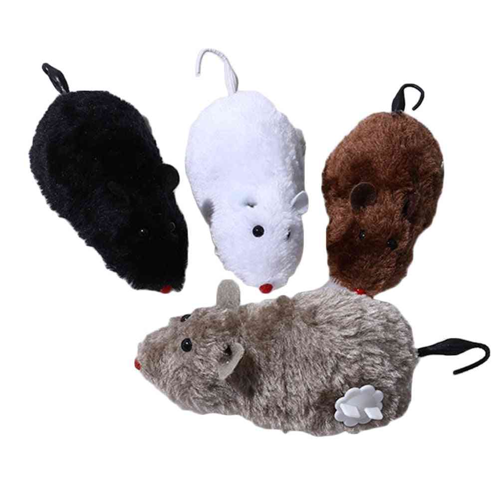 Zabawna nakręcana myszka szczur ruch ogon kot kotek dowcipna zabawka, urocze zabawki do zabawy, żartowanie dowcipny prezent nakręcane zabawki-losowy kolor 1 szt.-175