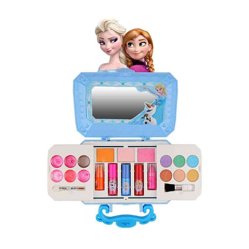 Frozen 2 Elsa and Anna Princess torebka, zestaw do makijażu Disney Kids Beauty Udawaj zabawkę w pudełku prezentowym - niebieski