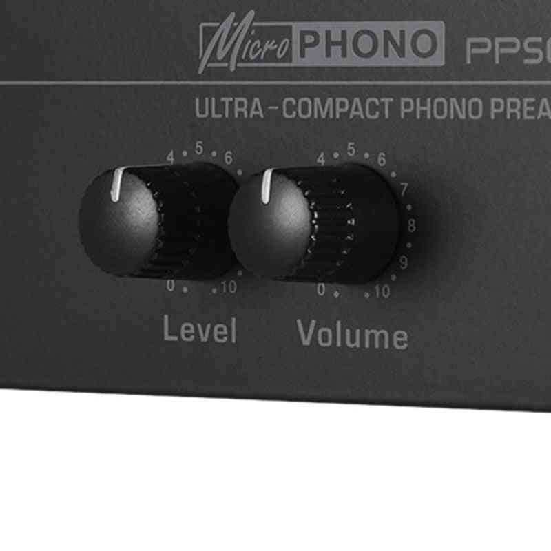 Preamplificator de preamplificator phono ultra compact pp500 cu controale de nivel și volum rca