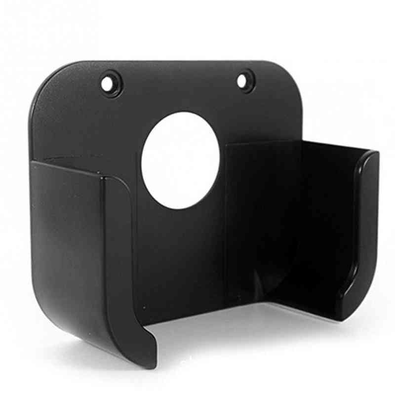 črni kvadratni plastični medijski predvajalnik stenski nosilec - stojalo za stojalo za Apple tv