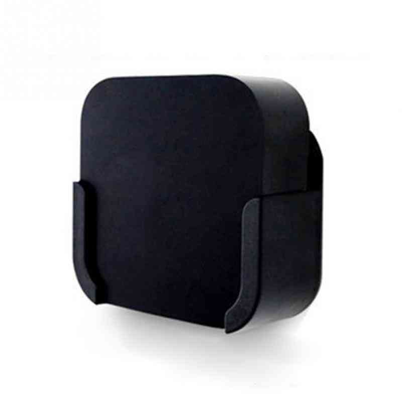 černý hranatý plastový přehrávač médií držák na zeď - pouzdro držáku stojanu pro Apple TV