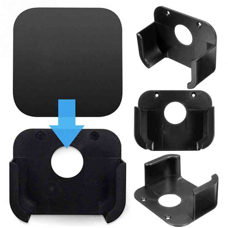 Black Square Plastic Media Player Wall Mount Bracket- Stand Holder Case For Apple Tv