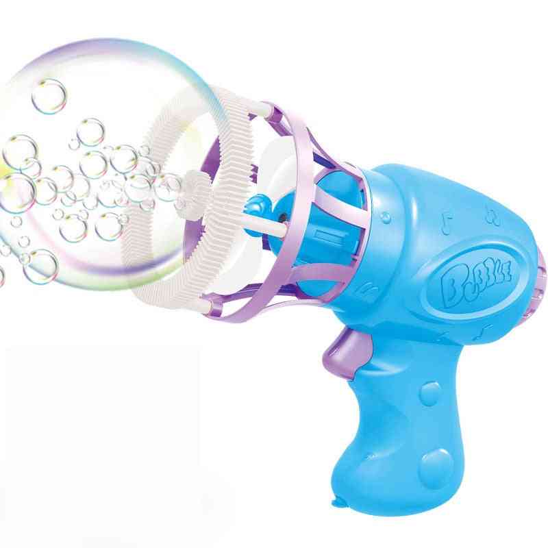 Elektrische automatische Bubble Maker Pistole mit Mini Fan Kinder Outdoor-Spielzeug, Sommer lustige magische Bubble Blower Maschine - blau