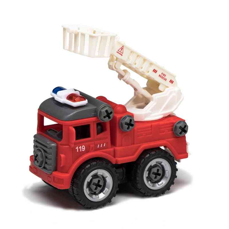 Engineering bilmontering leketøy engineering truck gravemaskin bulldozer barneskrue gutt kreativt verktøy - 666-1