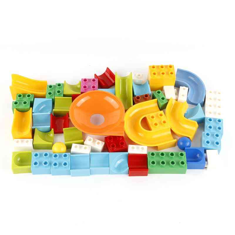52-elementowe marmurowe klocki do wyścigów Tor wyścigowy kompatybilny z Legoe dla dzieci (jasnoszary) -