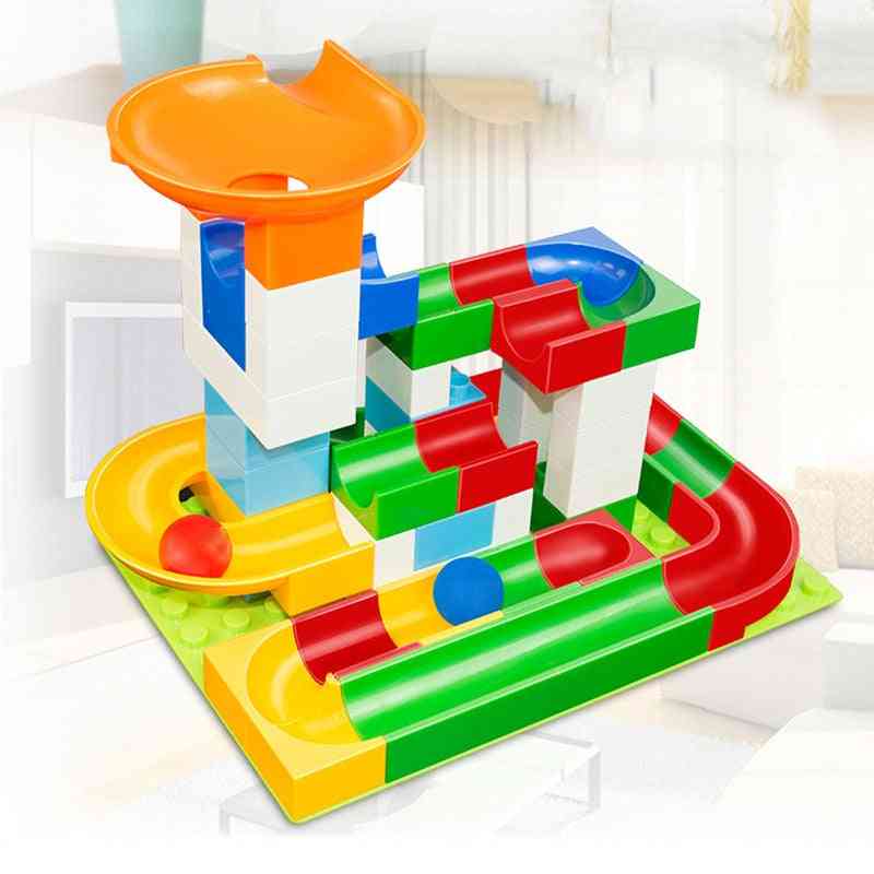 52 stuks marmeren race bouwstenen renbaan compatibel met legoe voor kinderen (lichtgrijs) -