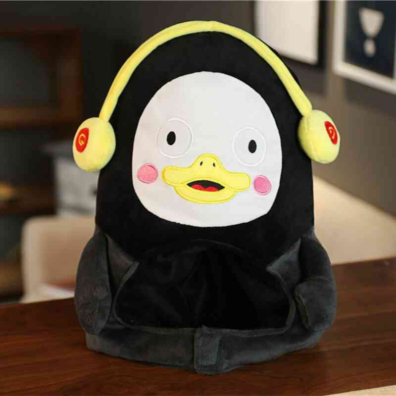 Cosplay anime hatt fluffig söt djur huvudbonader halloween kostym hålla varm mössa (pingvin huvudbonader) -