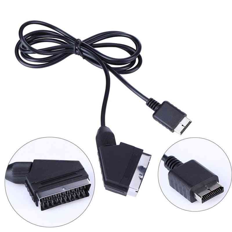 Rgb kabel scart do sony playstation ps1 / ps2 / ps3, tv przewód av wymiana połączenia przewód do gier przewód do konsol pal / ntsc -