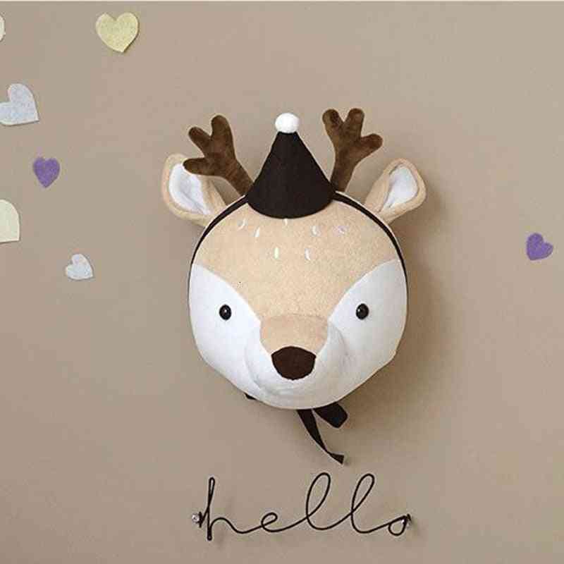 Plush Animal Heads-toys For Nursery Room And Wall Decoration For