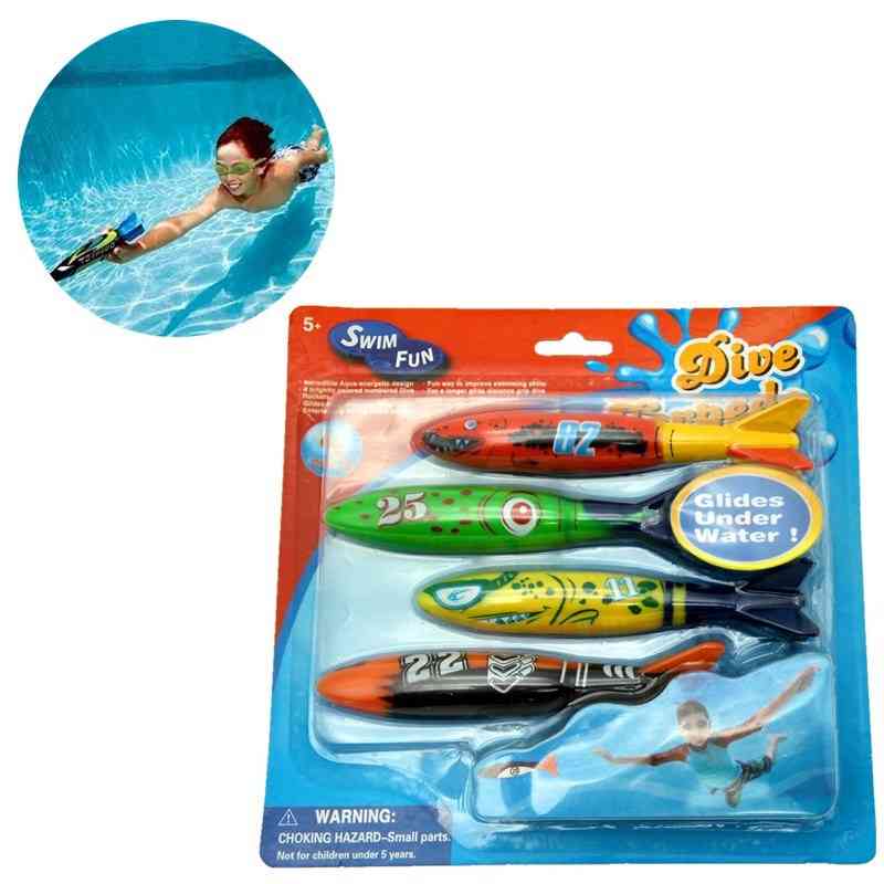 Ljetno bacanje rakete torpeda - ronilačka igra na bazenu