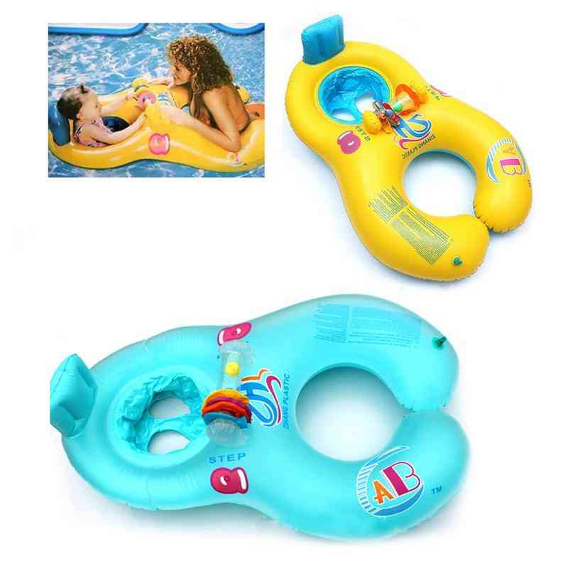 Inflatable Child Swimming Shade Circle Double Newborn Lifebuoy Seat Pool Float Trainer Accessories