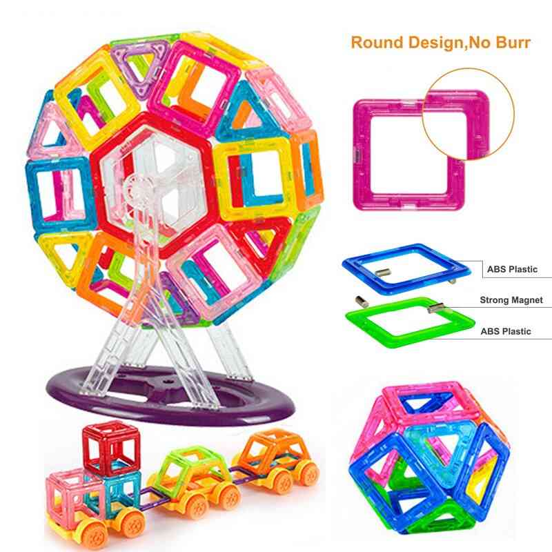 Diy magnetische designer constructieset - magnetische bouwstenen - 3d monteer stenen magnetisch speelgoed - 110 stuks met doos