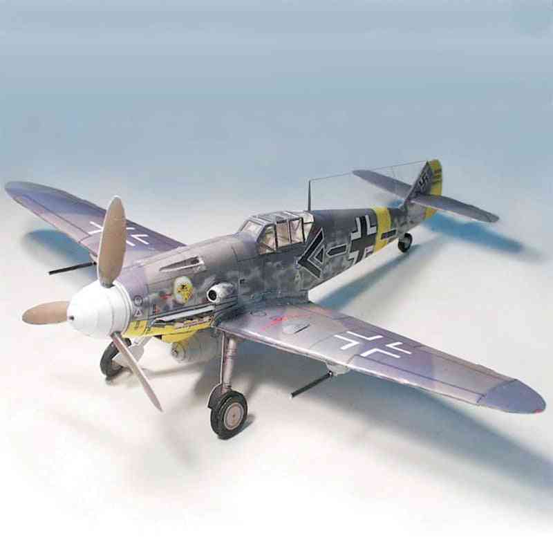 German Fighter Messerschmitt Bf-109, Diy 3d Paper Card Model Building Sets