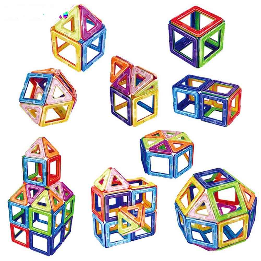 направи си сам магнитен конструктор триъгълник и квадрат, големи тухли, градивни елементи за деца