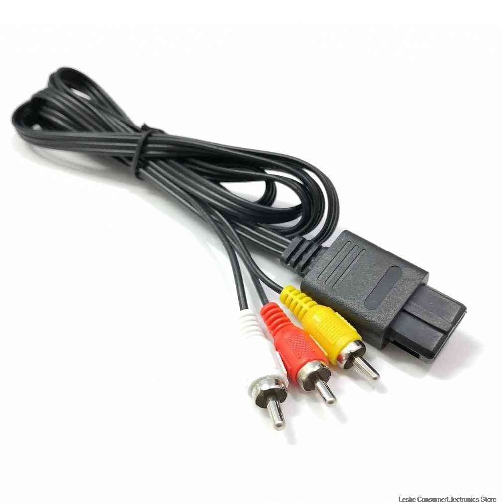 Durable Snes Gamecube 6ft Rca Av Tv Audio Video Stereo Cable Cord For Nintendo 64