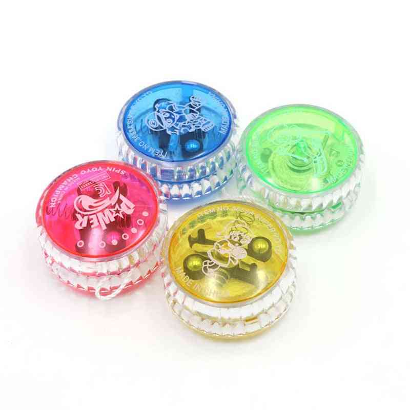 LED migające magiczne zabawki w kształcie kulek yoyo dla dzieci - kolorowe i łatwe do przenoszenia, podświetlany prezent -